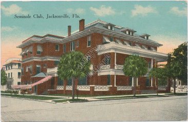 Seminole Club, Jacksonville, FL Florida - Early 1900's Postcard