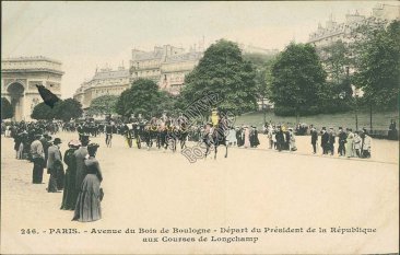 Avenue du Bois de Boulogne, President, Paris, France - Early 1900's Postcard
