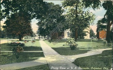 US Barracks, Columbus, OH Ohio - Early 1900's Postcard