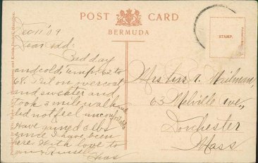Moonlight, Sailboat, Hamilton Harbour, Bermuda - Early 1900's Postcard