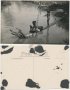 Javanese Washerwomen, Girl Fishing, Java, Indonesia - Early RP Photo Postcard