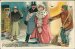 Couple, Carriage, Chauffeur, Homeless Man Early 1900's German New Year Postcard