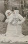 Children Dressed as Snowman - Early 1900's German Christmas XMAS RP Postcard